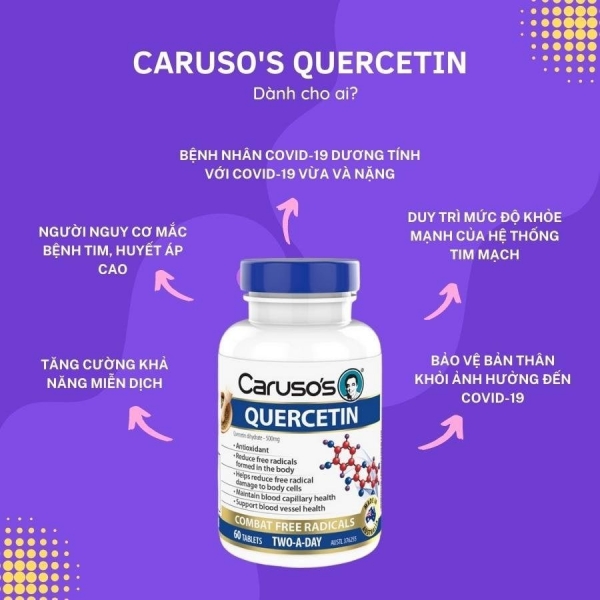 CAROS'S QUERCETIN - Hỗ trợ mao mạch, mạch máu, chống oxy hóa (Lọ 60 viên)